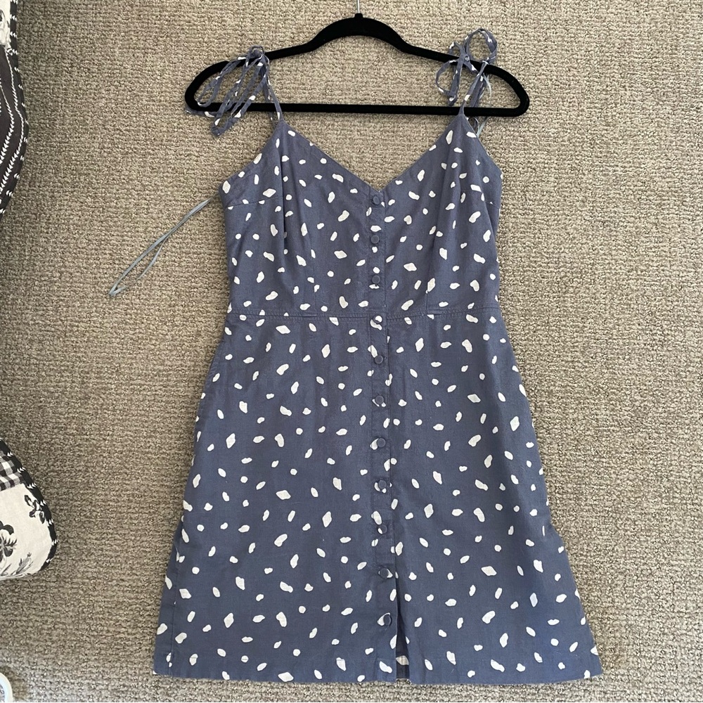Abercrombie and fitch polka dot linen mini dress